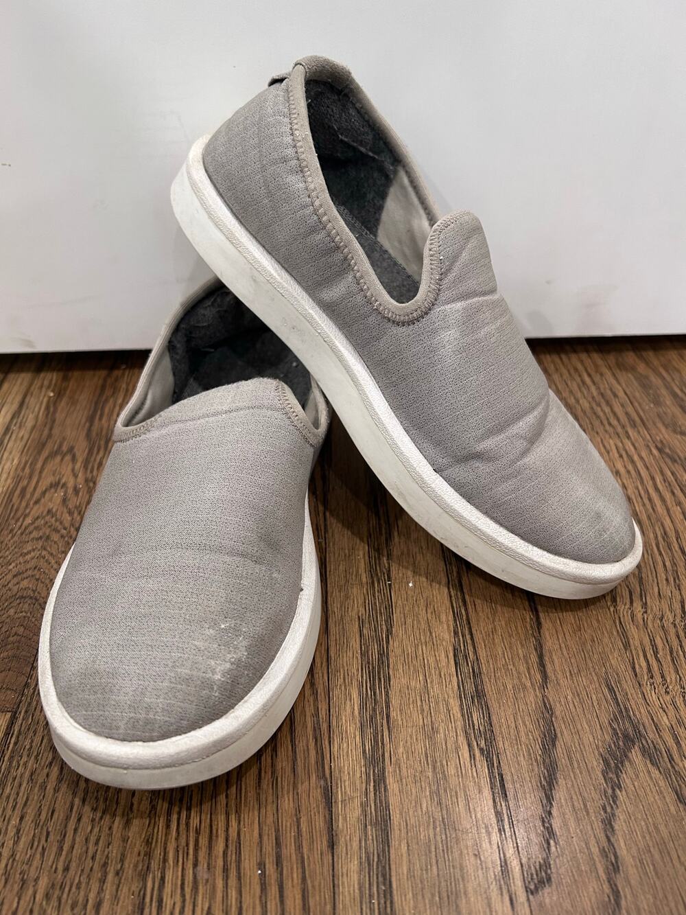 Allbirds Wool Lounger Woven Pewter Gray Slip-On Sneakers Womens Sz 7 Minimalist